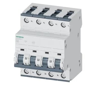 Siemens 5SY4680-7 — 4-Pole MCB (DIN Rail)