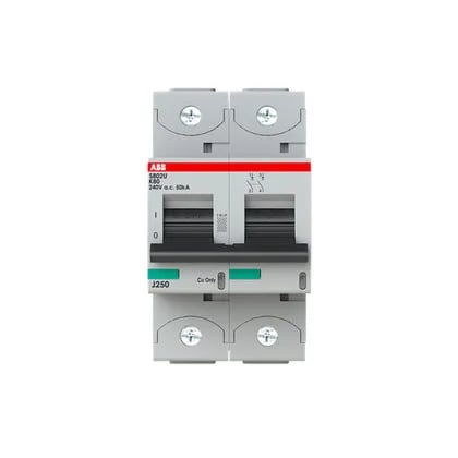 ABB S802U-K80 — 2-Pole MCB (DIN Rail)