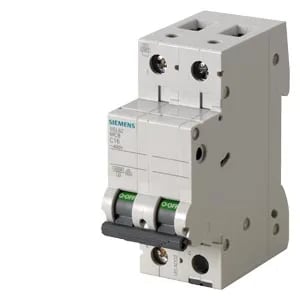 Siemens 5SL6205-7CC — 2-Pole MCB (DIN Rail)